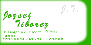 jozsef tiborcz business card